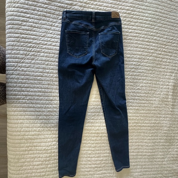 Dark Blue Women's American Eagle Curvy Super Hi-Rise Jegging size 8 Long - Picture 2 of 5